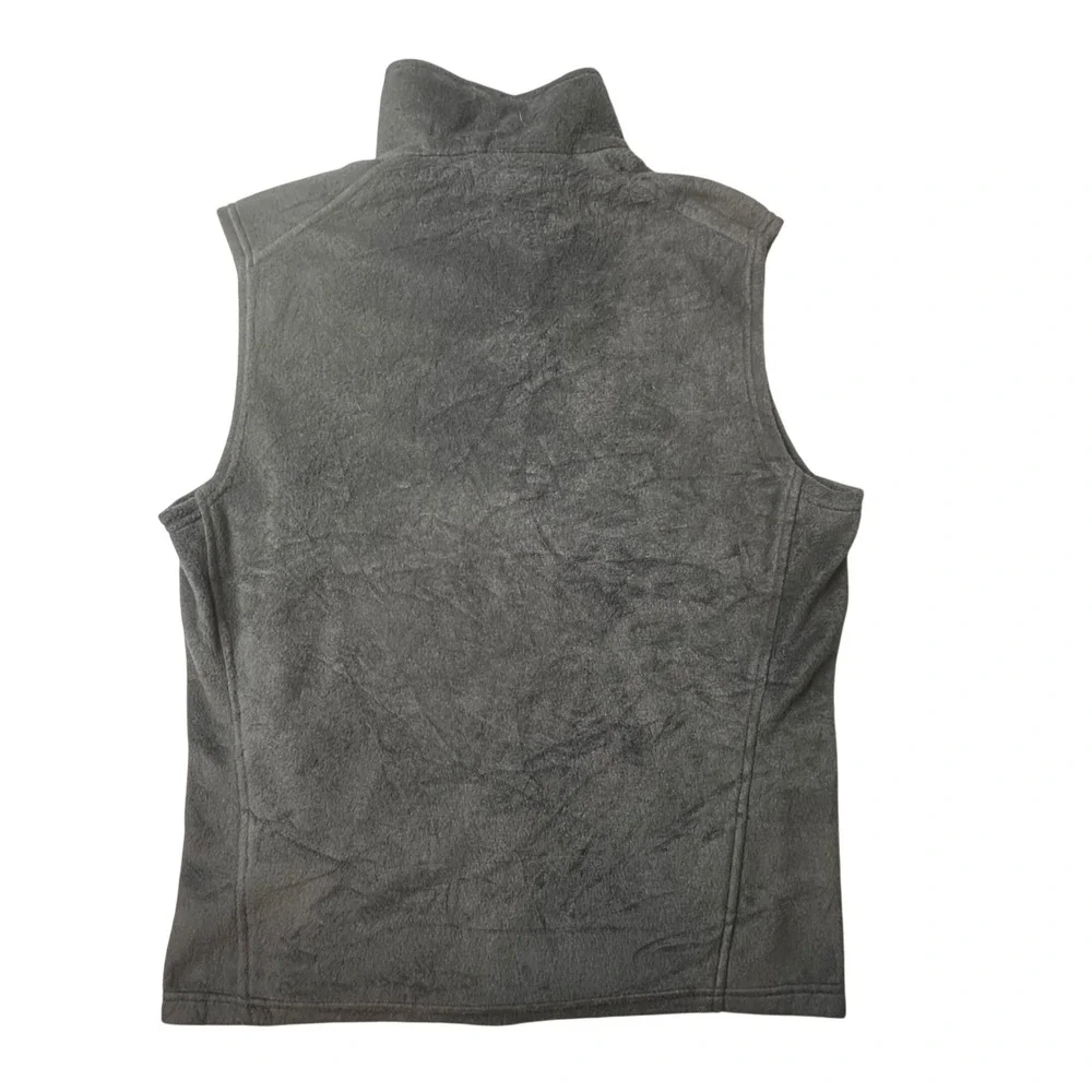 Columbia Fleece Vest Mens M Gray Full Zip Equipment Share AM1535 Mock Neck